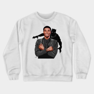 Chadwick Boseman - An illustration by Paul Cemmick Crewneck Sweatshirt